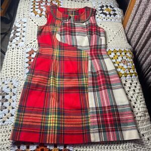 y2k Vera Wang Princess plaid mini dress
